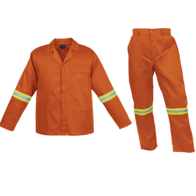 Barron Budget Poly Cotton Conti Suit with Reflective