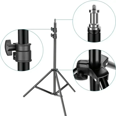 RECHARGEABLE LED Photo Studio Light For Tiktok Youbute Game Live Video Lighting 40W/50W Portable Video Recording Photography Panel Lamp. + 2.1m tripod stand 8806 tripod 210cm tripod for ring light for camera Phone Stand LED Ring Lamp Stand Light Photography