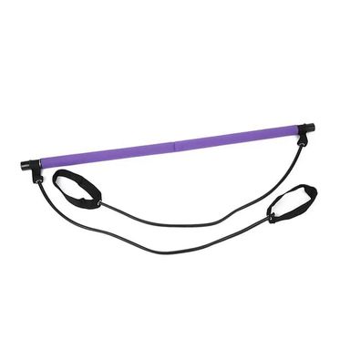 Portable Yoga Trainer Pilates Bar Kit Fitness Exercise Adjustable Pilates Stick Resistance Band W...