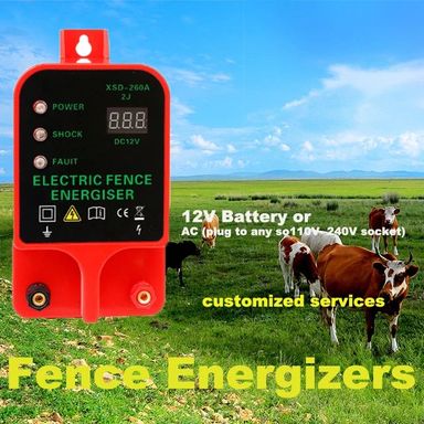 10km farm Electric Poultry equipments Portable Power Solar Panel Electric Fence Energizer.