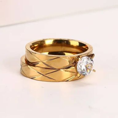 High Quality Hot Sale Couple Engagement 18k Solid Gold Ring Diamond Ring For Men