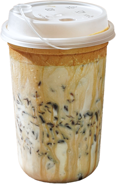 Grass Jelly Coffee Milk 仙草咖啡奶