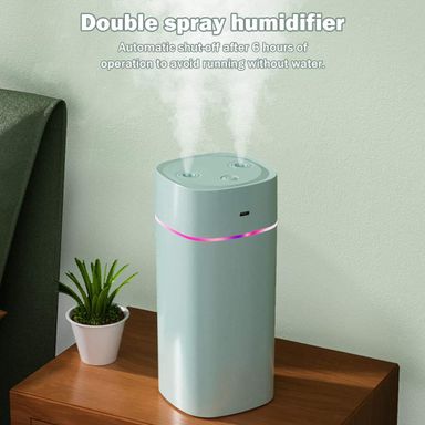 600ml Humidifier Mute Night Light Essential Oil Aroma Diffuser Multipurpose 2 Spray USB Powered Automatic Shutdown for Household.