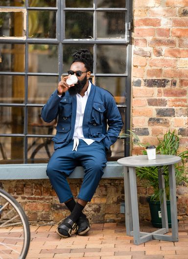 4 Pocket Grid Denim Jacket