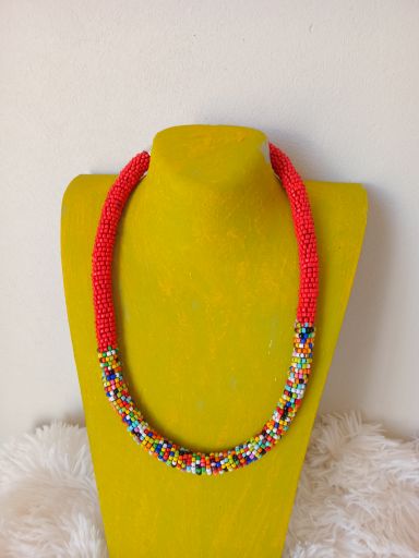 Red   round neck ring 