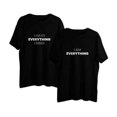 Text Printed Couple Round Neck Tshirts (Copy)