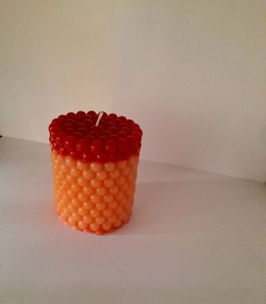 Two tone/colour cylinder scented candle