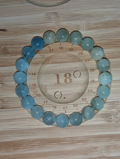 10mm+ Blue&Green Ombre Morganite Bracelet