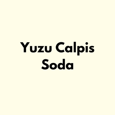 Iced Yuzu Calpis Soda