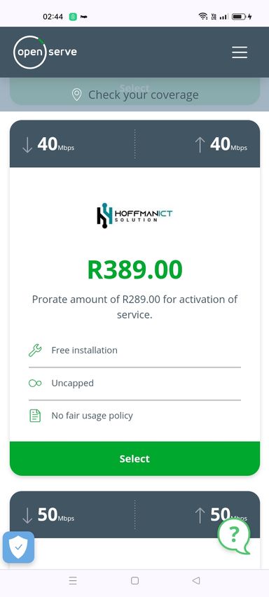 HoffmanICT FTTH Packages 