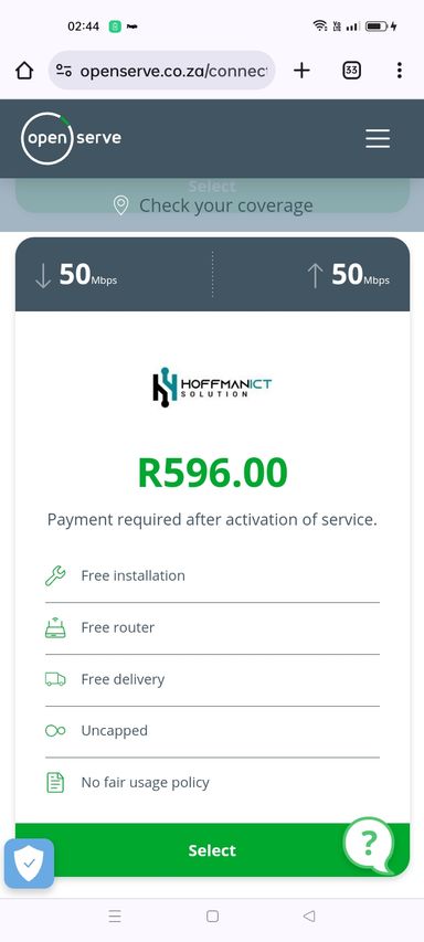 HoffmanICT FTTH Packages 