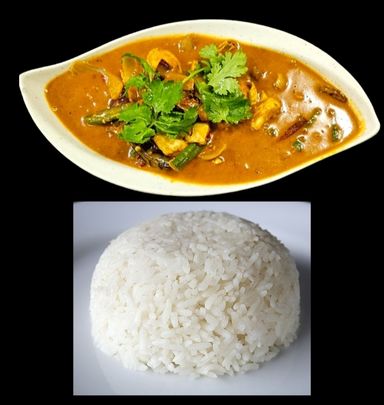 curry chicken white rice 