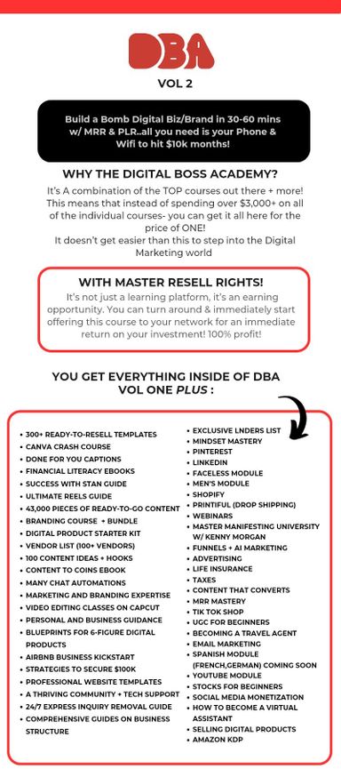 DBA - Digital Boss Academy Volume 1 & 2