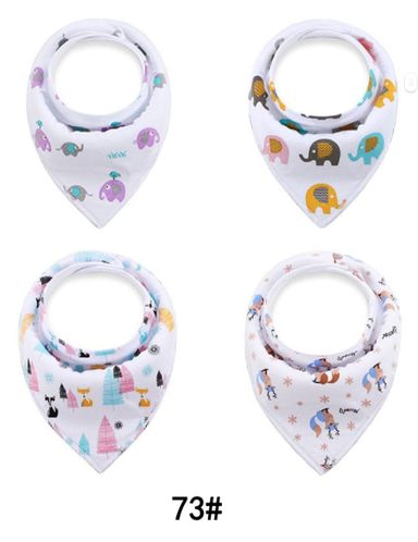 Baby Bibs set of 4pcs 100% Organic Cotton 