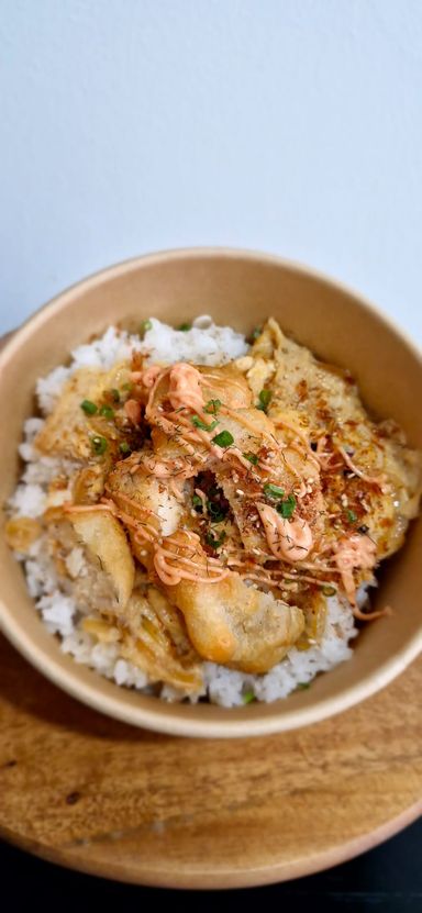 Battered Fish Rice Bowl