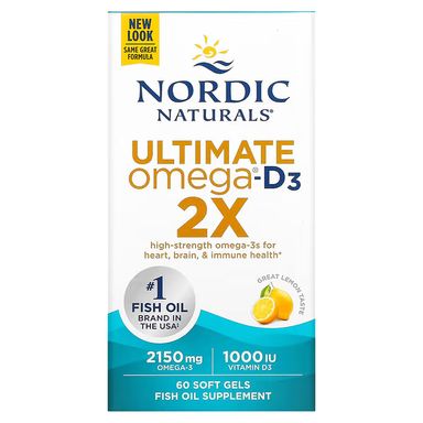 Ultimate Omega 2X with Vitamin D3, 2150 mg, Lemon Flavour