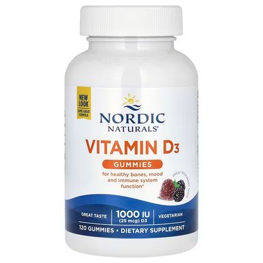 Vitamin D3 Gummies 1000 IU (25 mcg), Wild Berry Flavour