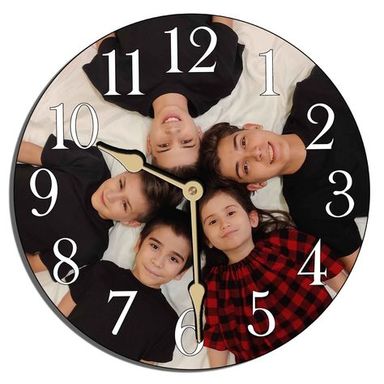 MDF WOOD ROUND CLOCK (19x19cm)