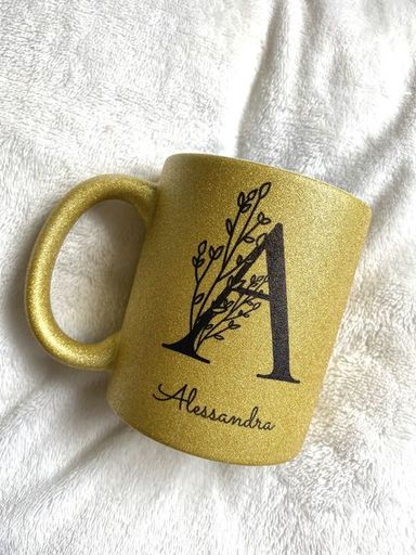 GLITTER MUG (NB: ONLY BLACK COLOR PRINTS CAN WORK ON THIS)