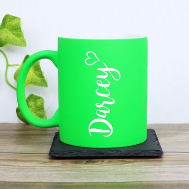 NEON MUG (NB: ONLY BLACK COLOR PRINTS CAN WORK ON THIS) 