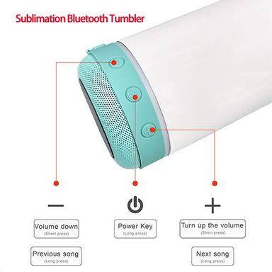 TUMBLER WITH BLUETOOTH SPEAKER