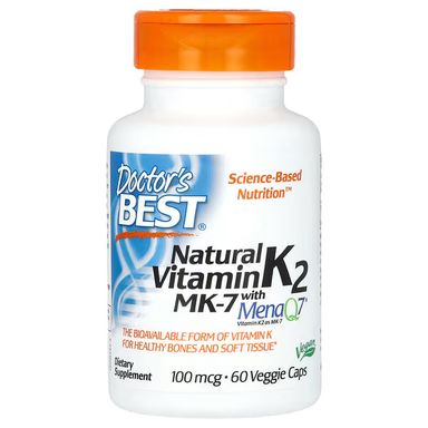 Natural Vitamin K2 MK-7 with MenaQ7, 100 mcg