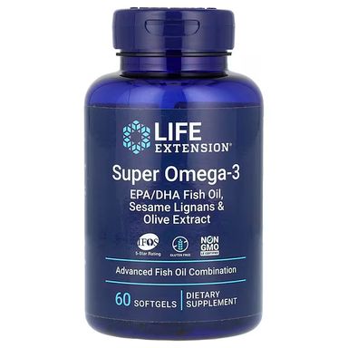 Super Omega-3, EPA/DHA Fish Oil with Sesame Lignans & Olive Extract