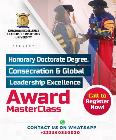 Honorary Doctorate Degree, Consecration and Global Leadership Excellence Awards 