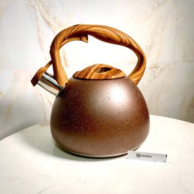 (BK42) FAUX WOOD BROWN 3L KETTLE