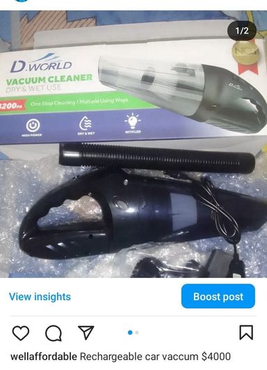 Rechargeable car vaccum