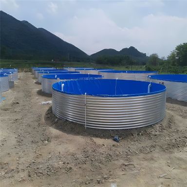 Large Portable Plastic Fish Containers Galvanized Steel Fish Farming Manufacturer