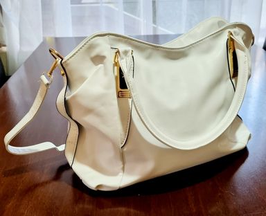 White handbag