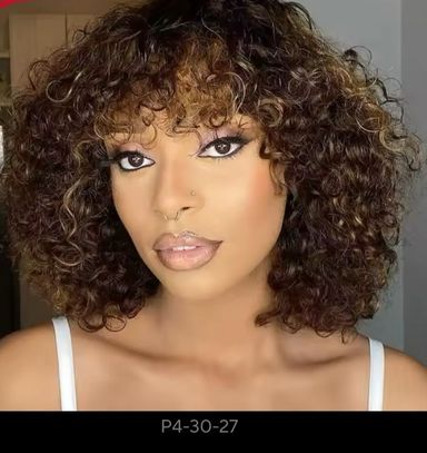 Jerry Curl Bob brazilian Human Hair wig 