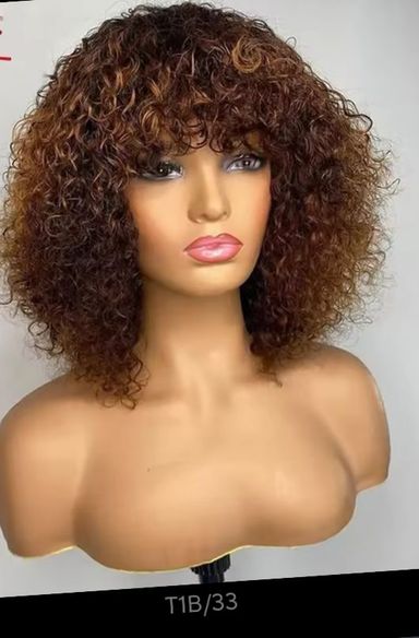 Jerry Curl Bob brazilian Human Hair wig 