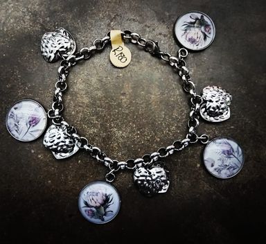 Photo glass dome charm bracelets 