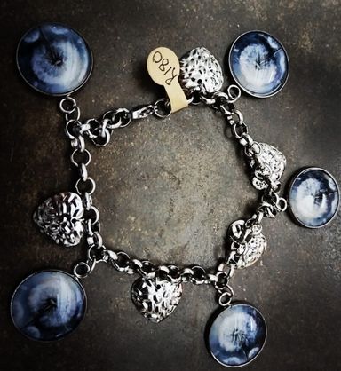 Photo glass dome charm bracelets 