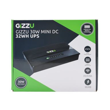 GIZZU 30W 32Wh 8800mAh Mini DC UPS Lithium – Black