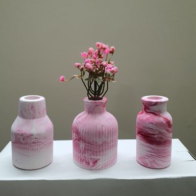 Set of 3 Mini Bud Vases For Home Decor 