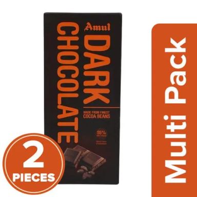 Amul Dark Chocolate, 2 x 150 g Multipack