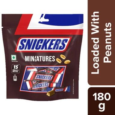 Snickers Miniatures Chocolate, 180 g Pouch