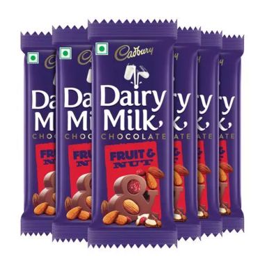 Cadbury Dairy Milk Fruit & Nut Chocolate Bar, 6 x 80 g Multipack