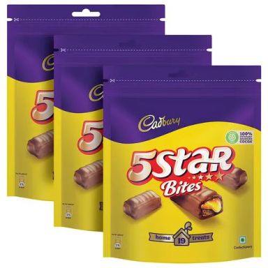 Cadbury 5 Star Chocolate Home Treats Bar, 3 x 191 g Multipack