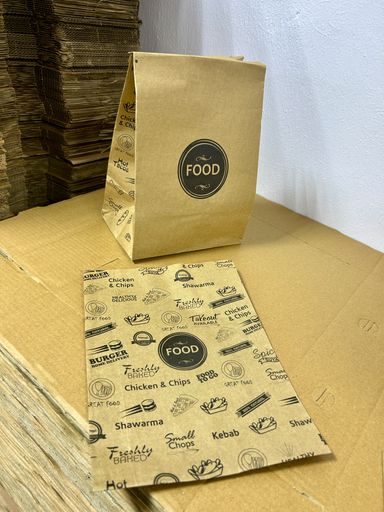 “FOOD” DELIVERY TAKEOUT BAGS - 12” x 10” x 5.5”  