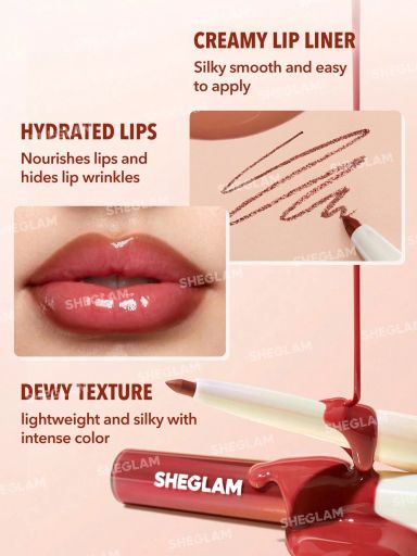 SHEGLAM Lip Rules Liner & Gloss Pen - By The Book