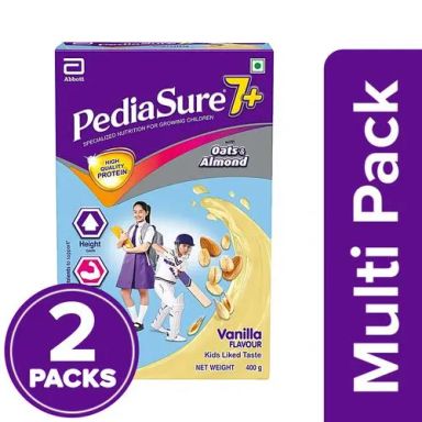 Pediasure 7+ Nutrition Drink - With Oats & Almond, Vanilla Flavour, 2 x 400 g Multipack