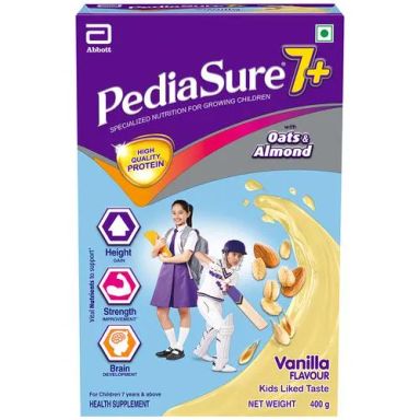 Pediasure 7+ Nutrition Drink - With Oats & Almond, Vanilla Flavour, 2 x 400 g Multipack