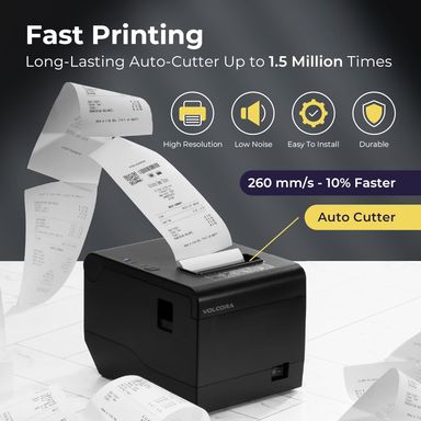 Volcora Thermal Receipt Printer, 80mm POS Printer