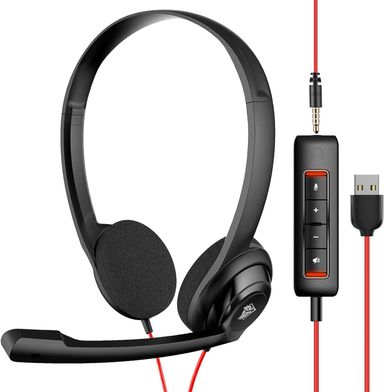 Computer Headset with Clear Chat Microphone