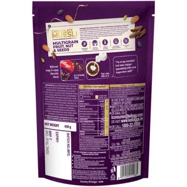 Kellogg's Chocolate Muesli - With 57% Multigrain, Fruit, Nut & Seeds, 450 g