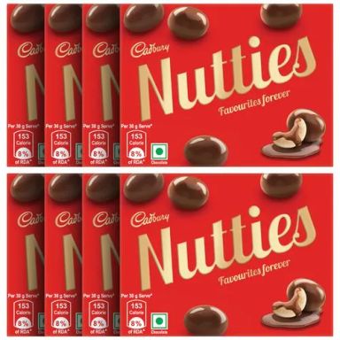 Cadbury Nutties Chocolate Pack, 8 x 30 g Multipack